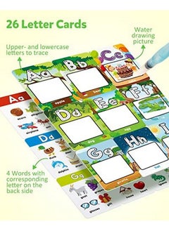 Coogam Coogam Alphabet Water Coloring Cards, Aqua Painting Doddle Flashcards, Drawing 26 Letters ABC Words, Educational Learning Toy Gift for 3 4 5 Year Old Kids Toddlers  - Image 2