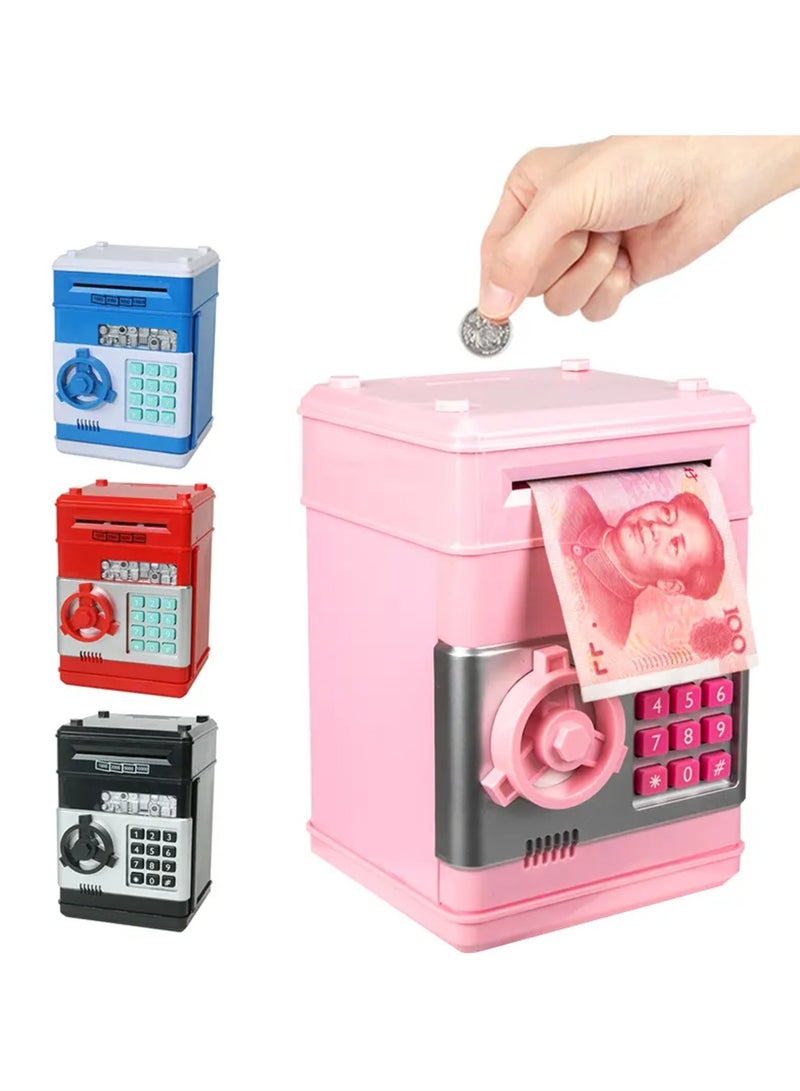 Tradeo Kids Mini Electronic Atm Bank, Saving Box with Digital Password, Auto Scroll Cash Music Safe Box for Cashs and Coins. (Pink Color) - Image 5