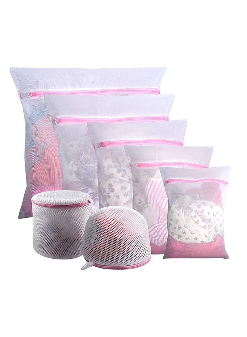 Y&D 7 Piece Mesh Laundry Bags,Travel Storage Organize Bag,Premium Zipper for Washing Machines Wash Bag with Zipper, Clothing, Blouse, Underwear, Sock  - Image 1