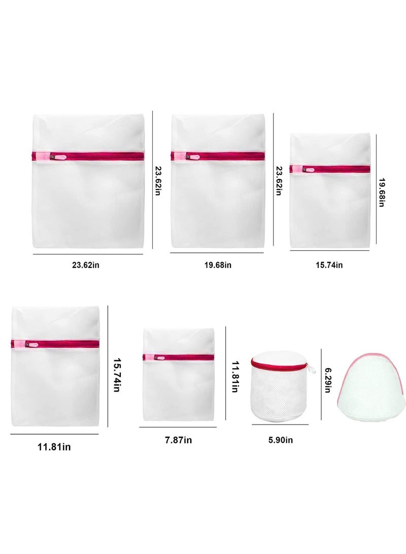 Y&D 7 Piece Mesh Laundry Bags,Travel Storage Organize Bag,Premium Zipper for Washing Machines Wash Bag with Zipper, Clothing, Blouse, Underwear, Sock  - Image 5