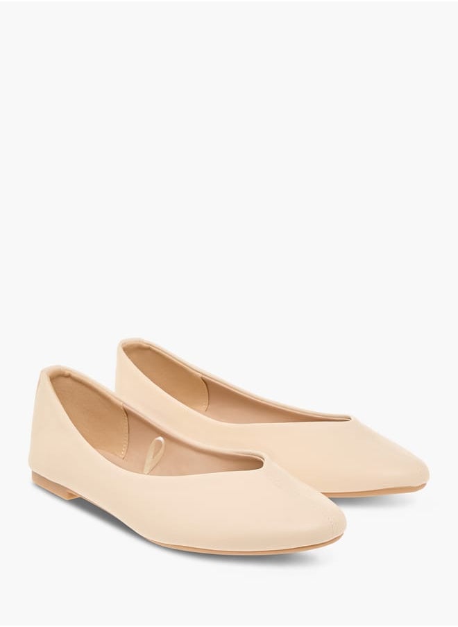 Flora Bella By Shoexpress Women Solid Slip-On Round Toe Ballerina Shoes  - Image 1