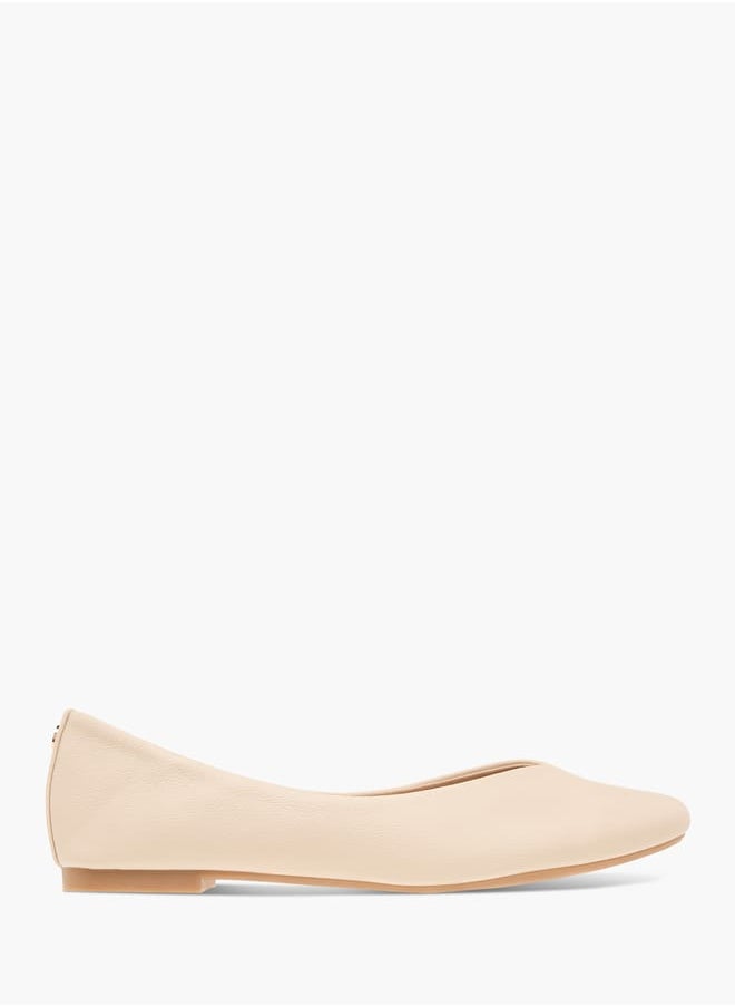 Flora Bella By Shoexpress Women Solid Slip-On Round Toe Ballerina Shoes  - Image 3