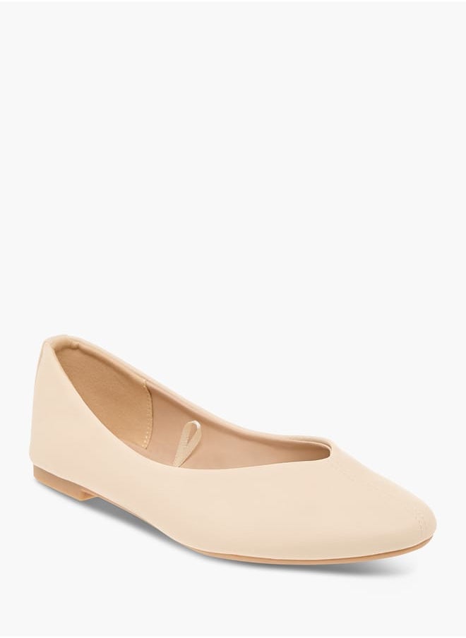 Flora Bella By Shoexpress Women Solid Slip-On Round Toe Ballerina Shoes  - Image 2