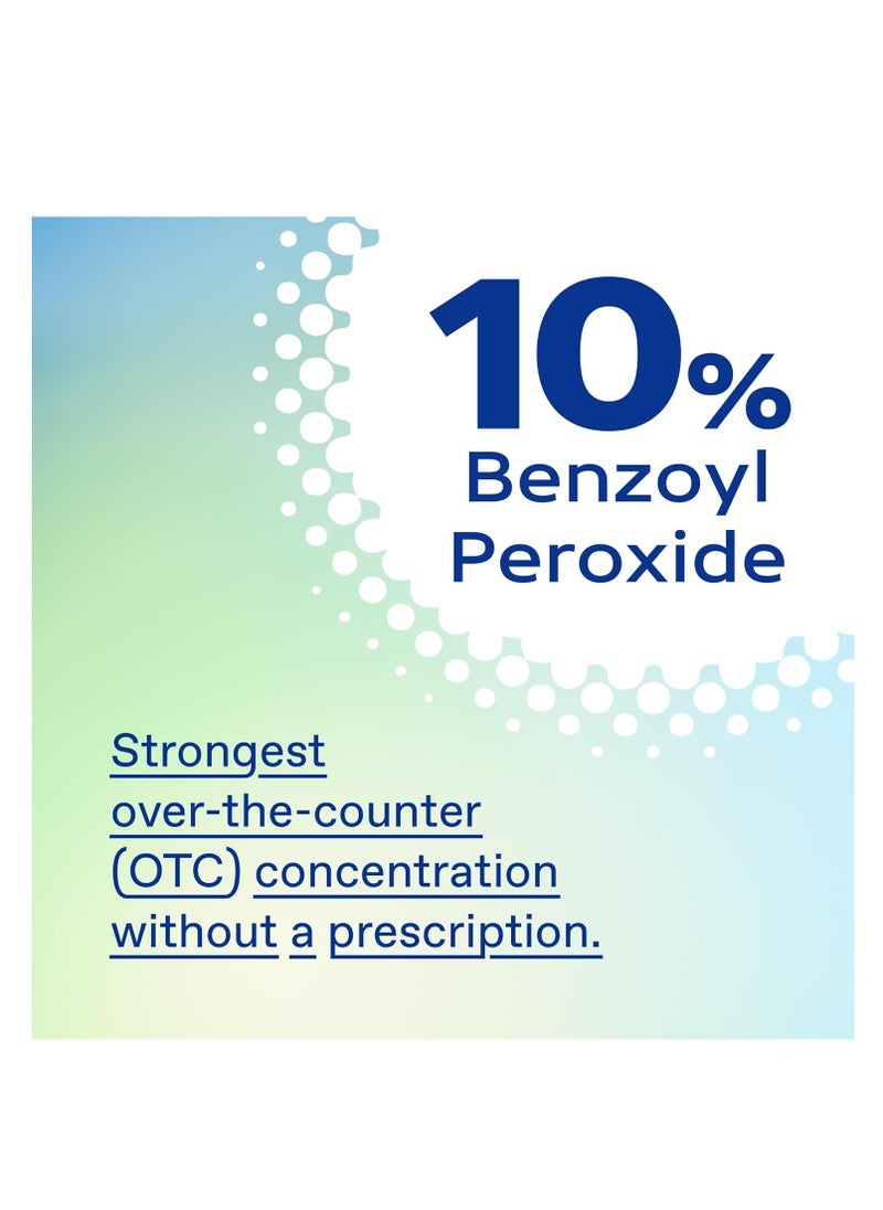 differin - Differin Acne Face Wash with 10% Benzoyl Peroxide, Maximum Strength OTC Acne Foaming Cleanser, Fast Acting Acne Treatment for Face and Body, 5 oz. - Image 1