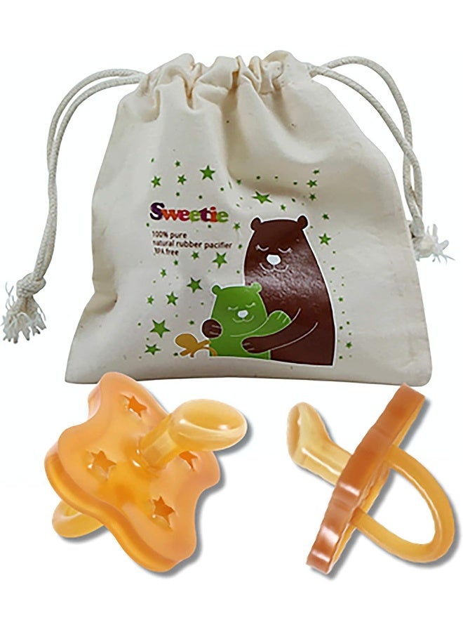 SWEETIE Rubber Star Shape Orthodontic Pacifier Rubber 1 Count (0-6 Small) - Image 1