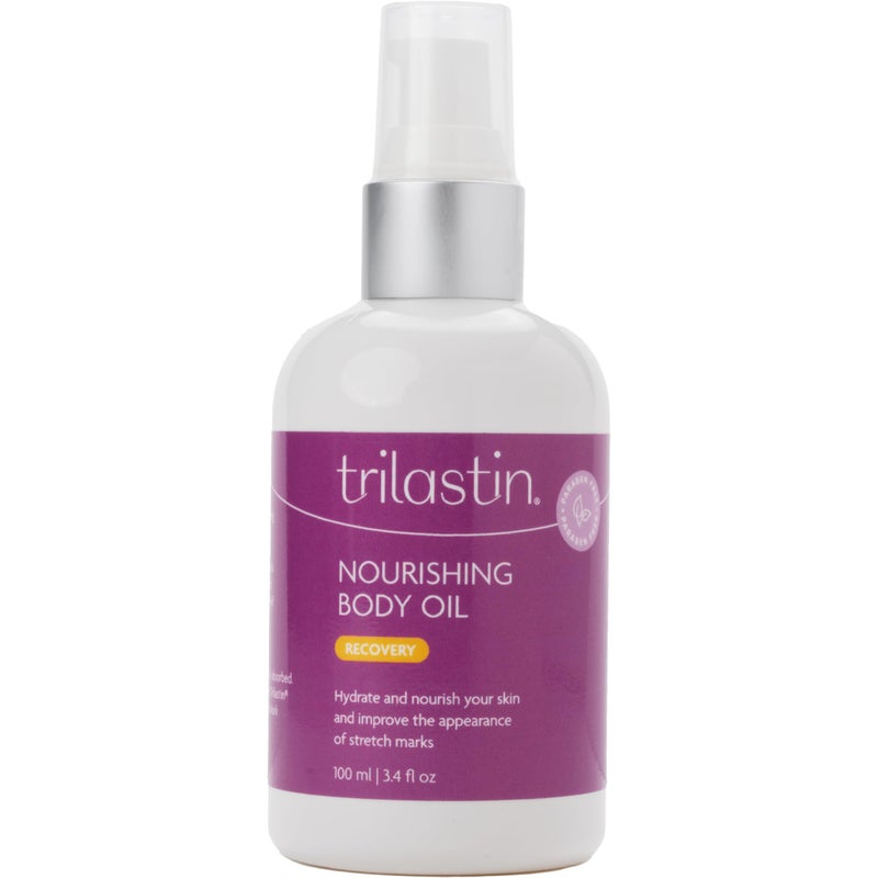 TriLASTIN Belly Oil 34oz  VitaminInfused Stretch Mark Oil  Belly Oil for Expecting Mothers  Serum for Scars and Stretch Marks  Body Oil  ParabenFree and Hypoallergenic
