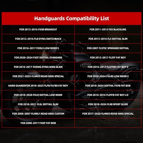FATECIM Club Style Motorcycle Handlebar Handguards Hand Guards for Harley 2006-2025 Dyna Softail Low Rider S Wide Glide Road King Special Fat Boy Fat Bob Sport Glide FXSB Breakout Blackline Springer - Image 5
