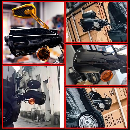 FATECIM Club Style Motorcycle Handlebar Handguards Hand Guards for Harley 2006-2025 Dyna Softail Low Rider S Wide Glide Road King Special Fat Boy Fat Bob Sport Glide FXSB Breakout Blackline Springer - Image 4