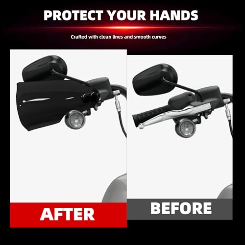 FATECIM Club Style Motorcycle Handlebar Handguards Hand Guards for Harley 2006-2025 Dyna Softail Low Rider S Wide Glide Road King Special Fat Boy Fat Bob Sport Glide FXSB Breakout Blackline Springer - Image 3