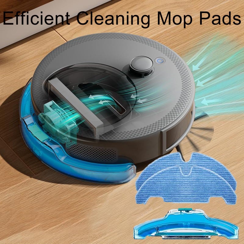 Odashen 17 Pack Replacement Accessories Kit for Lefant M330 Pro Vacuum Cleaner, 6 Side Brush, 6 HEPA Filter, 4 Mop Pads, 1 Cleaning Brush - Image 5