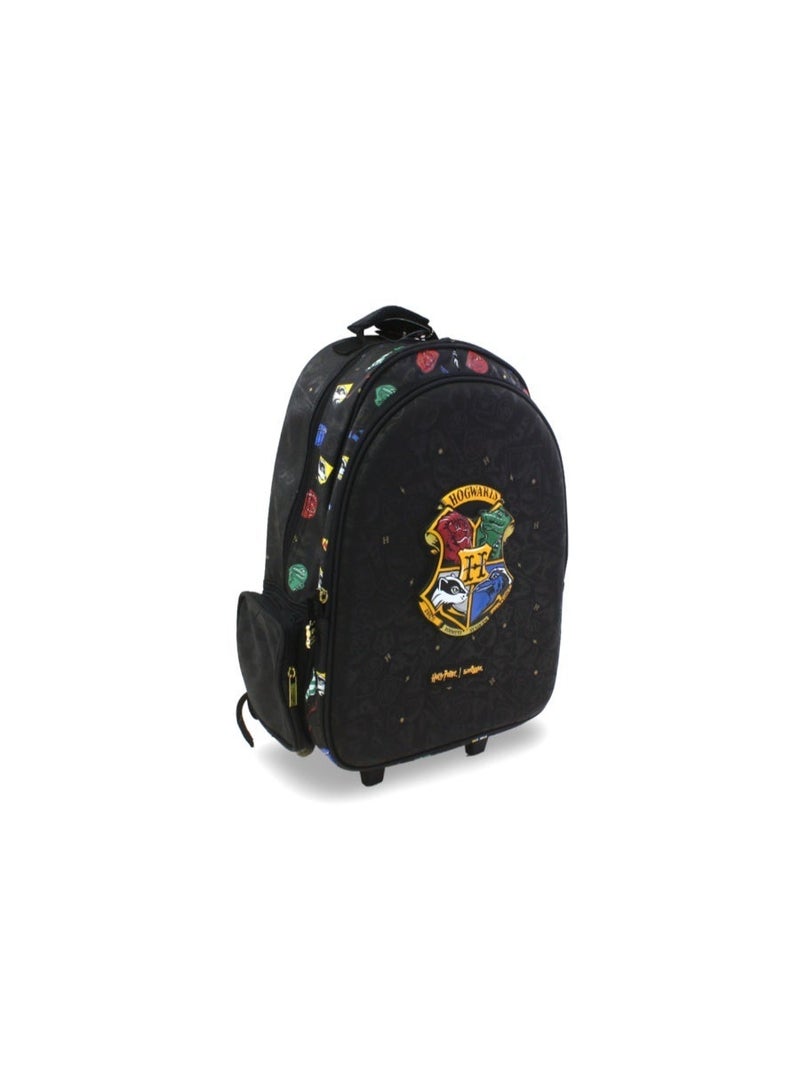 سميجل حقيبة بعجلات من Smiggle بتصميم "هوجوورتس"، مقاس 18 بوصة – لون أسود - Image 1