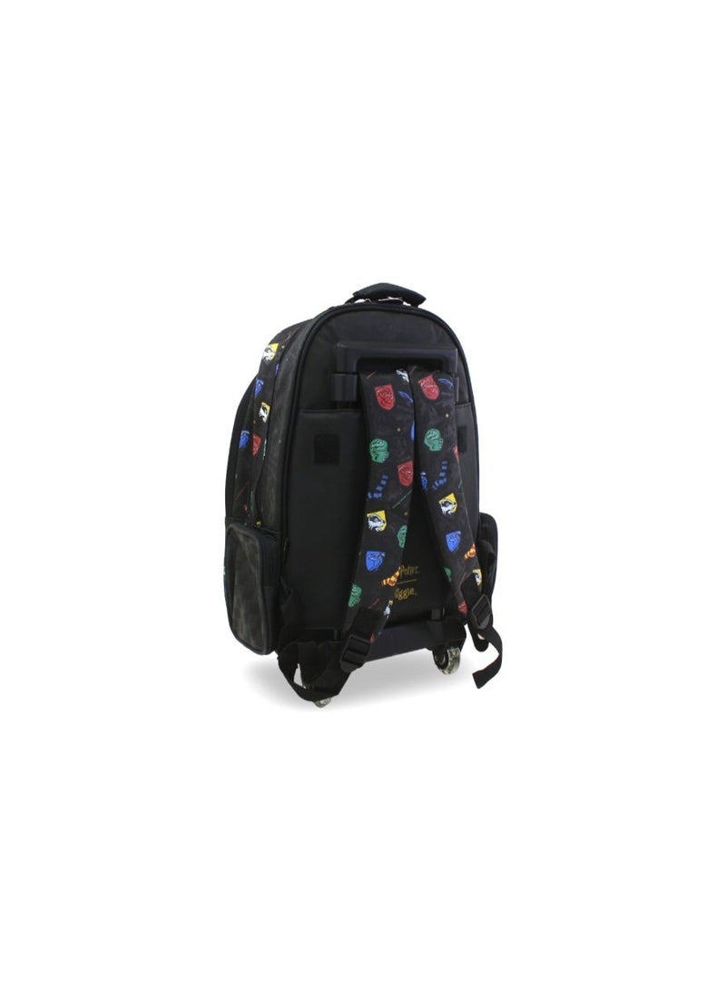 سميجل حقيبة بعجلات من Smiggle بتصميم "هوجوورتس"، مقاس 18 بوصة – لون أسود - Image 2