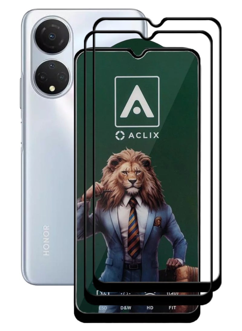 ACLIX 2 Pieces Antistatic ESD Dustproof Premium Quality High Definition Tempered Glass Screen Protector Designed For Honor X7 - Image 1