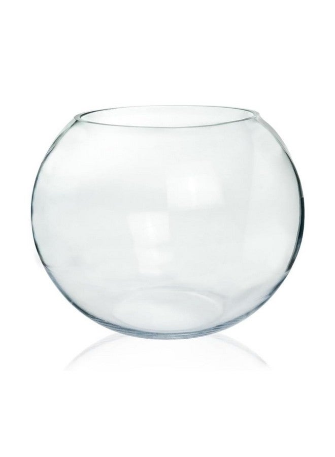 ecofynd Glass Terrarium Bowl, Fish Bowl, Crystal Clear Aquarium Bowl for Fish, Round Bubble Vase for Events, Decorating, Xmas Home Decor, or Office Decor (Pack of 1, 6inch, GB001) - Image 1