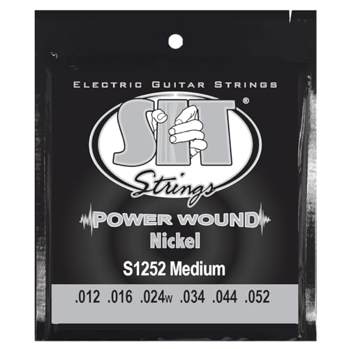 SIT Strings Power Wound Nickel Electric Guitar Strings (S.I.T.), Medium 12-52, S1252 - Image 1