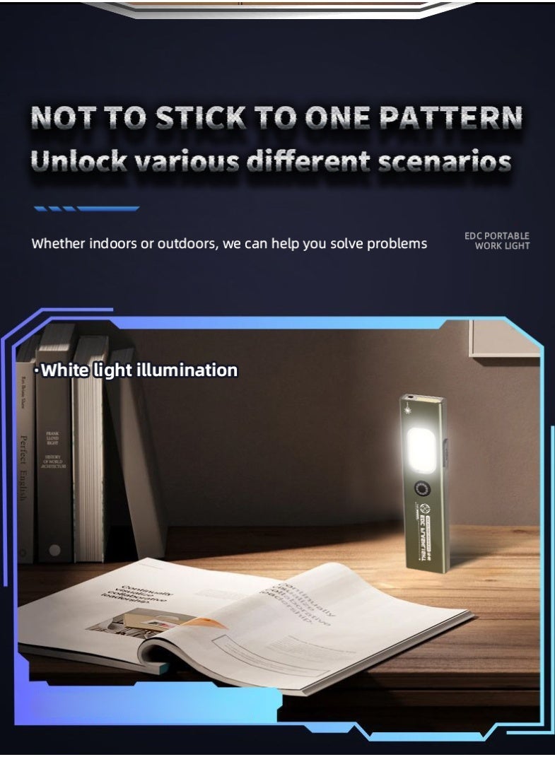 EDC 3-in-1 Magnetic, Ultra-Bright, Long-Lasting Outdoor Work Light with Red Laser(Black) - Image 4