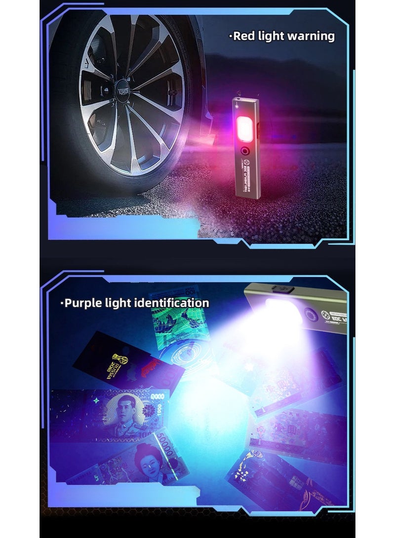 EDC 3-in-1 Magnetic, Ultra-Bright, Long-Lasting Outdoor Work Light with Red Laser(Black) - Image 2