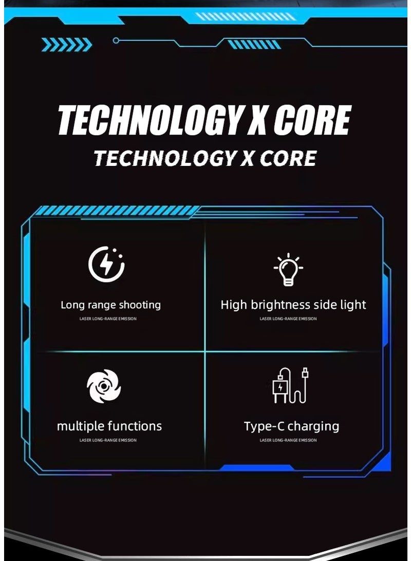 EDC 3-in-1 Magnetic, Ultra-Bright, Long-Lasting Outdoor Work Light with Red Laser(Black) - Image 5