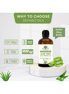 Devinez Aloe Vera Cold Pressed Virgin Oil With Premium Lotion Pump Therapeutic Grade, 100% Pure Natural Oil For Glowing Skin, Body, Hair, Moisturizer, Massage And Aromatherapy (118 Ml)  - Image 2