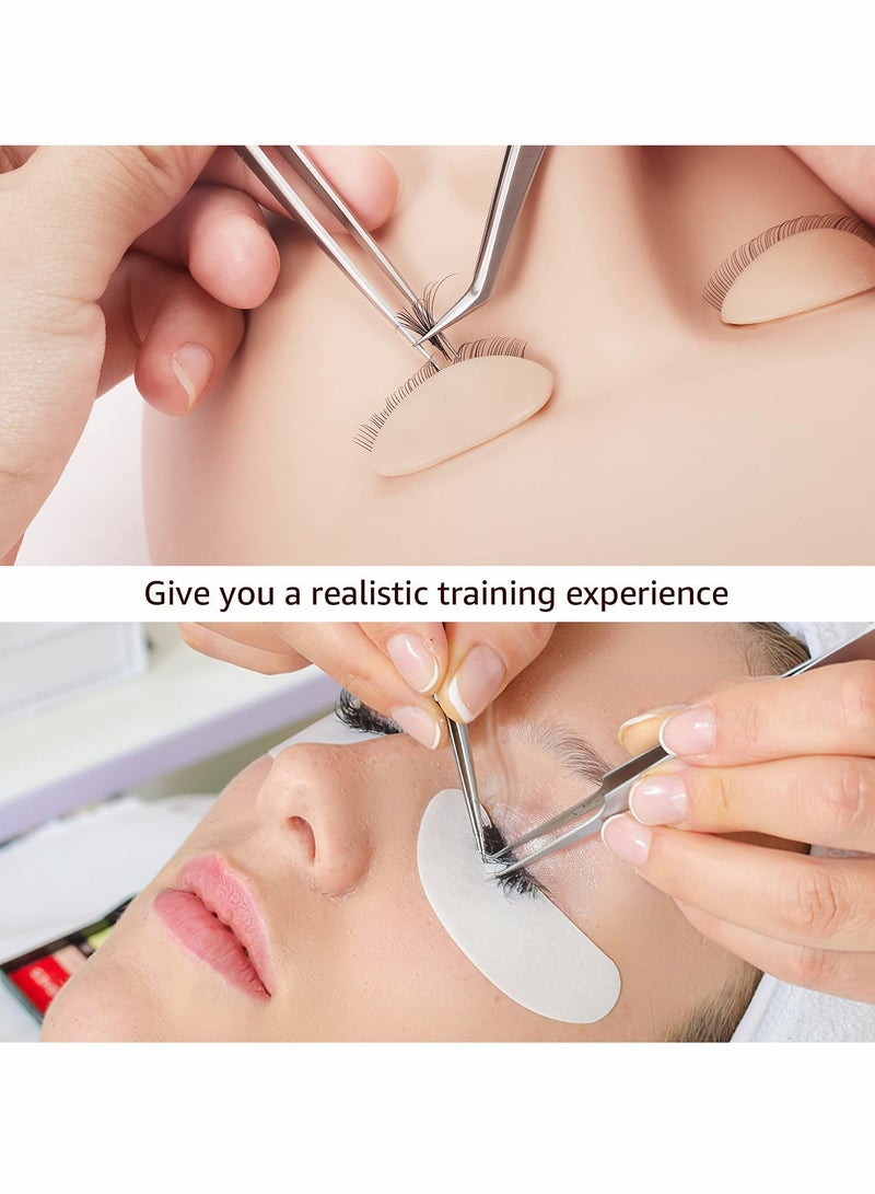 Excefore 3 Pairs Removable Silicone Eyelash Extensions Practice Base - Image 5