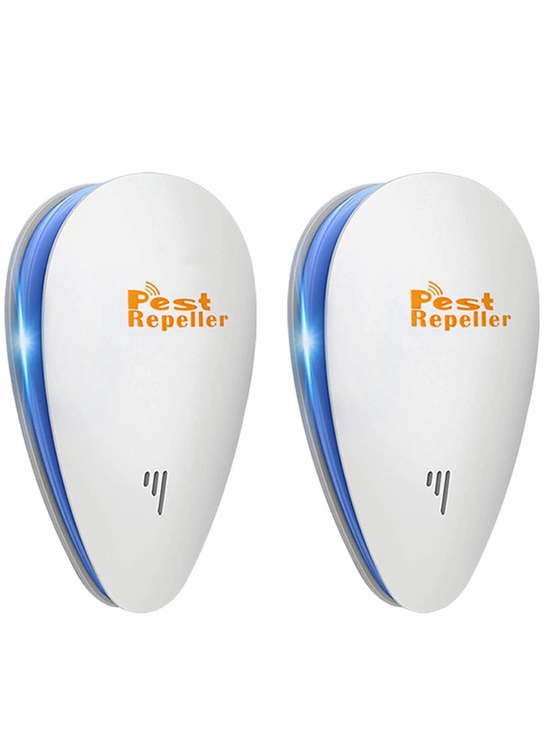 SYOSI 2Pcs Ultrasonic Pest Repeller, Indoor Electronic Fly Repellent Plug in Control for Cockroaches, Mice,Ants, Mosquitoes,Ultrasonic Rodent 100% Harmless to Pets and Human - Image 1