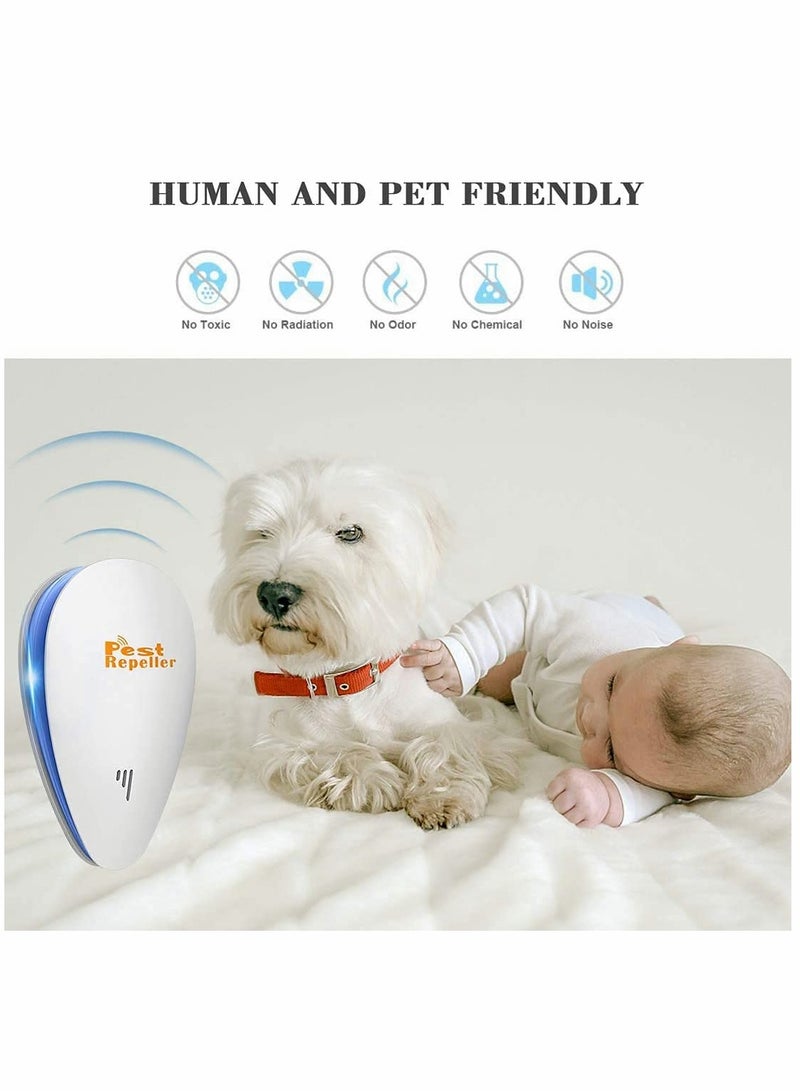 SYOSI 2Pcs Ultrasonic Pest Repeller, Indoor Electronic Fly Repellent Plug in Control for Cockroaches, Mice,Ants, Mosquitoes,Ultrasonic Rodent 100% Harmless to Pets and Human - Image 3