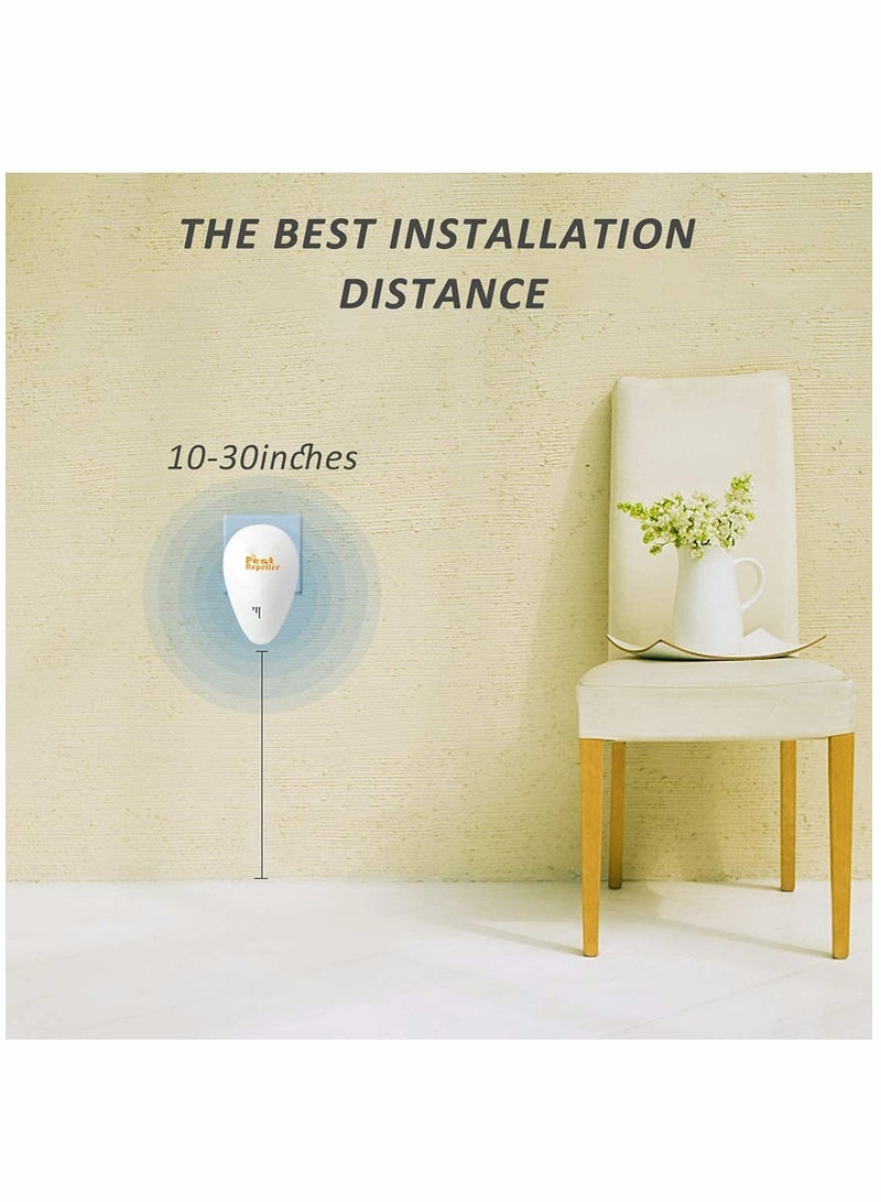 SYOSI 2Pcs Ultrasonic Pest Repeller, Indoor Electronic Fly Repellent Plug in Control for Cockroaches, Mice,Ants, Mosquitoes,Ultrasonic Rodent 100% Harmless to Pets and Human - Image 5
