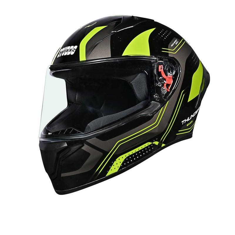 Studds Thunder D2 Draken ISI and DOT Certified Full Face Helmet for Men and Women with Spoiler and Clear Visor - Image 5