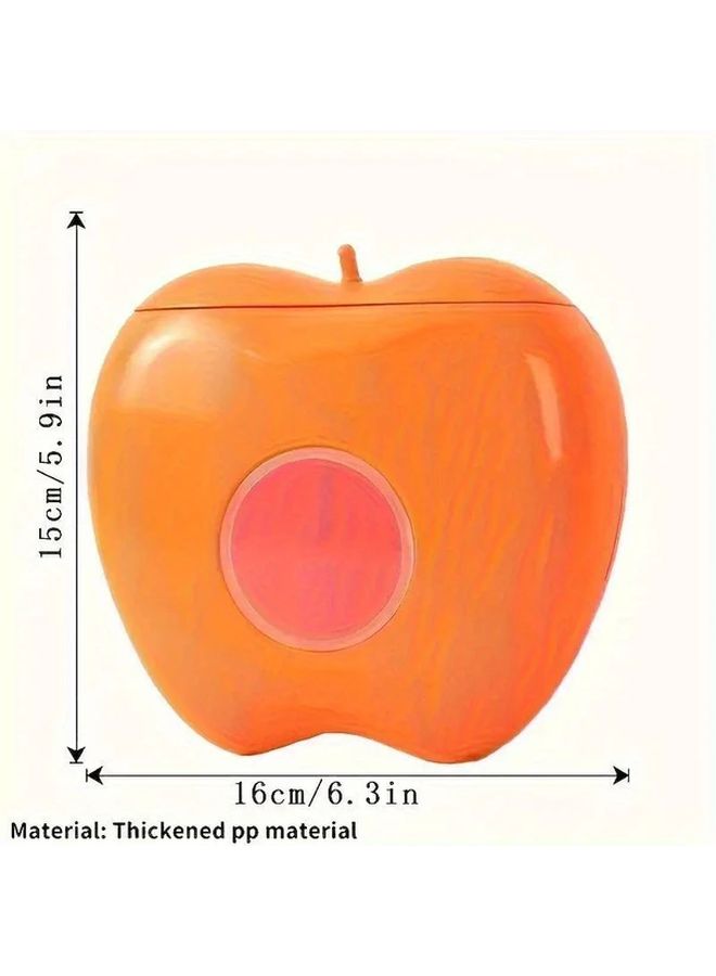 Orange Wall Mounted Apple Shaped Bag Dispenser Space Saving Kitchen Bathroom Organizer - Image 4