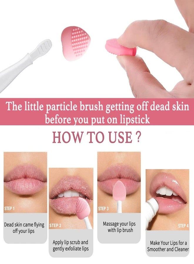 JICOOT Double-Sided Silicone Exfoliating Lip Brush Tool - Gentle Scrubber for Smooth, Soft, Bright, and Healthy Lips (5 PCS) - Image 5