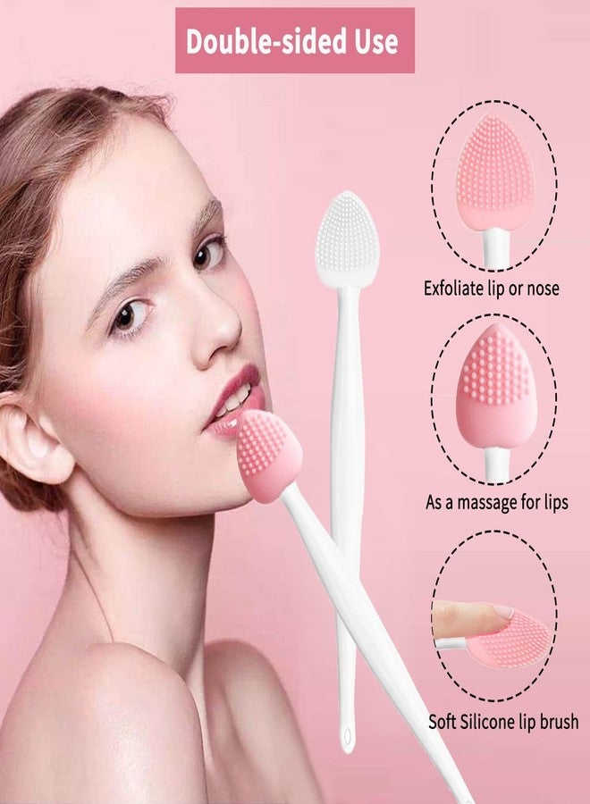 JICOOT Double-Sided Silicone Exfoliating Lip Brush Tool - Gentle Scrubber for Smooth, Soft, Bright, and Healthy Lips (5 PCS) - Image 3