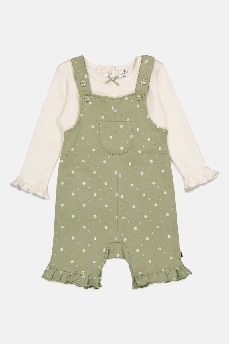 POPEES Toddlers Girl 2 Pcs Allover Print Top And Rompers Set, Multicolor - Image 4