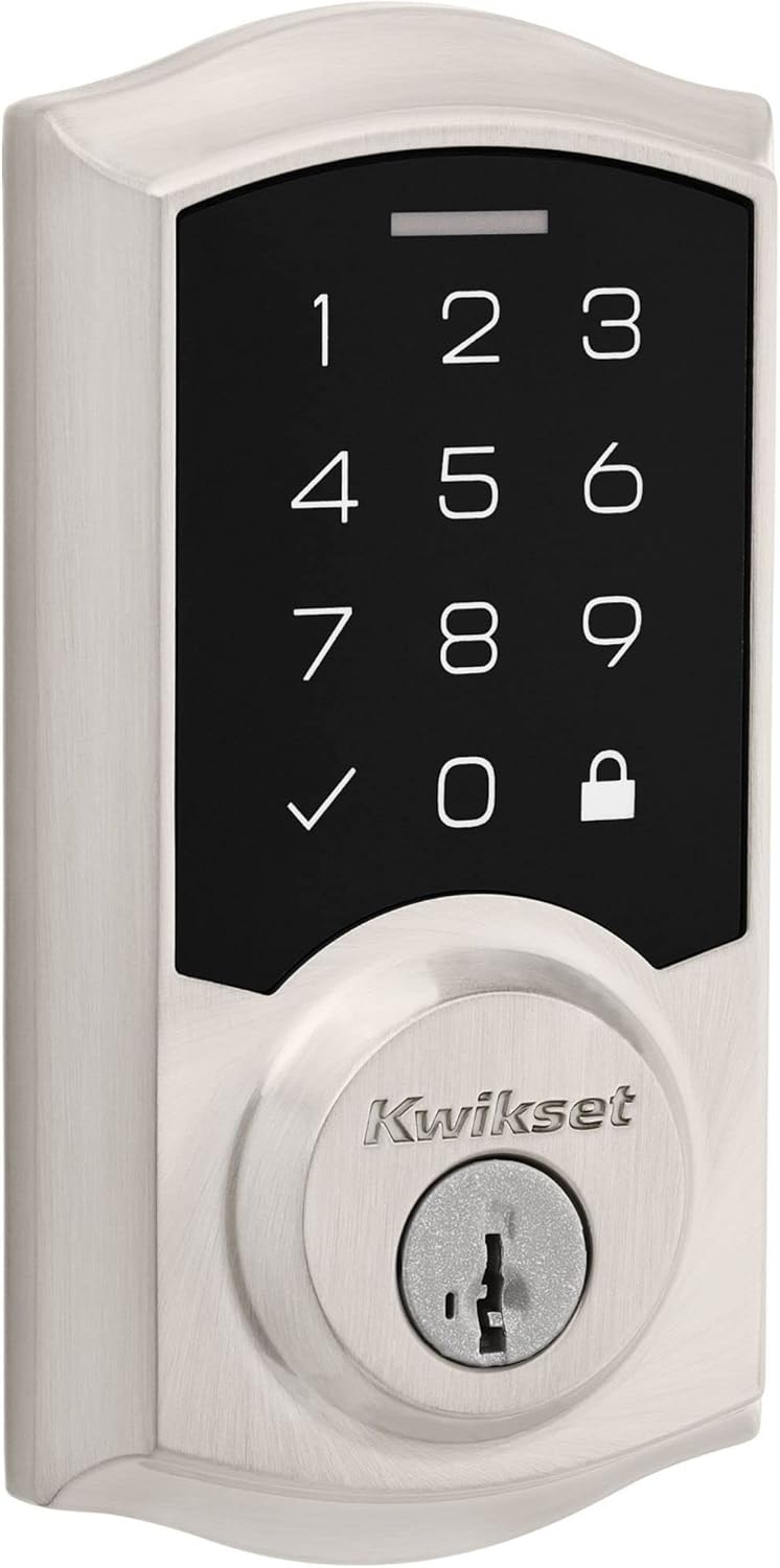 Kwikset Kwikset 9270TRL15S Traditional SmartCode Touchpad Electronic Deadbolt SmartKey Satin Nickel Finish  - Image 1