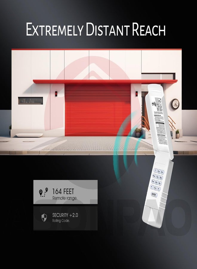 ASONPAO لوحة مفاتيح لاسلكية عالمية ASONPAO G940EV-P2 940EV-P2 940EV لأجهزة فتح أبواب المرآب من Chamberlain/Liftmaster (عبوة واحدة) - Image 5