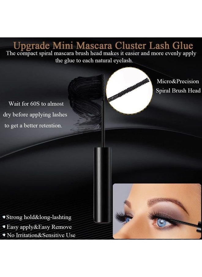 Missicee - DIY Lash Extension Kit, Missicee Individual Lashes Kit with 240 Pcs Lash Clusters 5ml Cluster Lash Bond and Seal 1 Eyelash Applicator for Beginner DIY at Home Easy to Apply (10D+20D-D Curl-8-12 mix) - Image 1