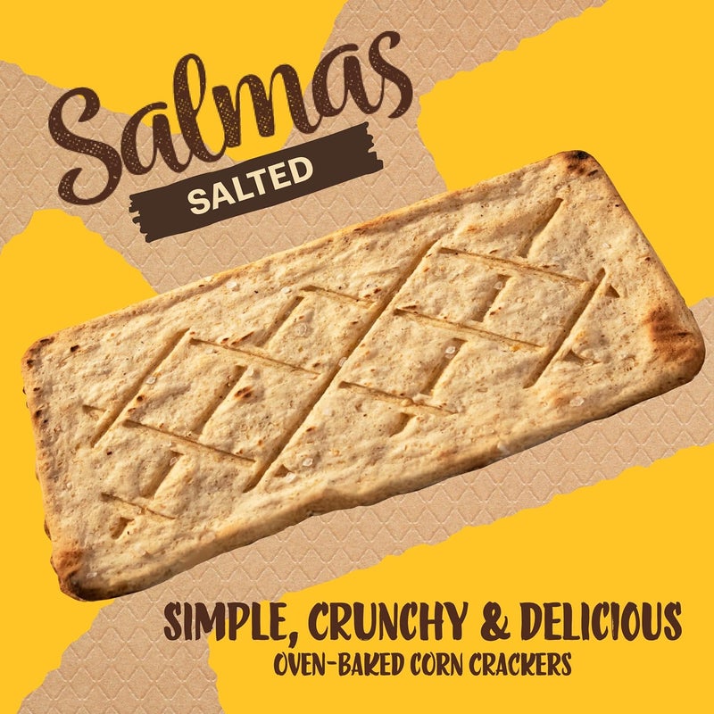 Sanissimo Salmas Salted Oven Baked Corn Crackers - 40 Packs of 3, Gluten Free, Non-GMO, Kosher Certified - Image 3