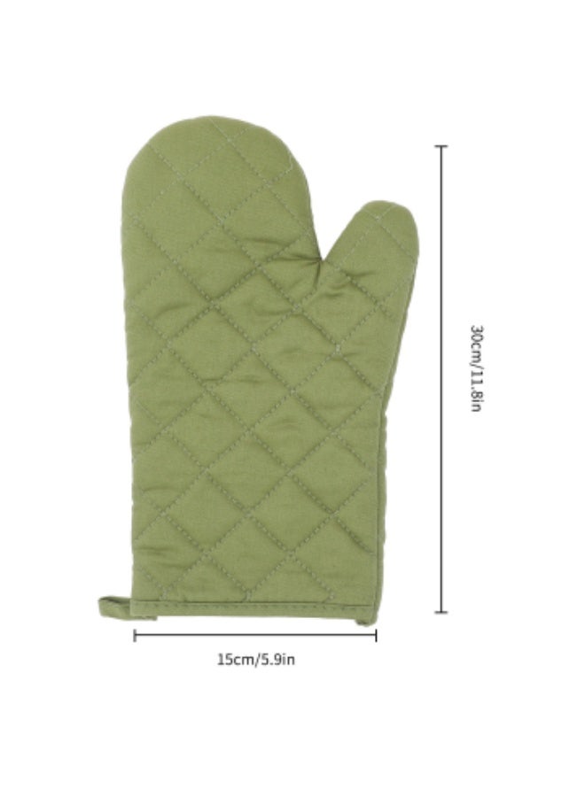 Oven Mitts and Pot Holders 4 pcs Set,High Heat Resistant 200 Degree Extra Thicken Long Kitchen Cotton Oven Glove for Cooking - Image 2
