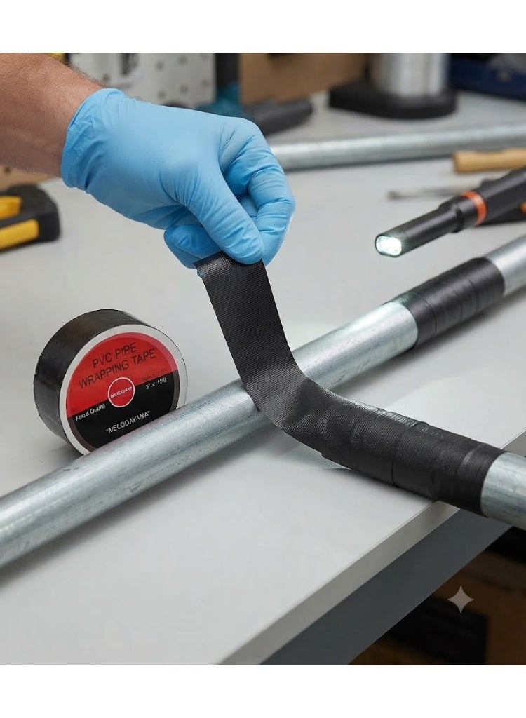 PVC Melodayana PVC Pipe Wrapping Tape, Black - Image 2
