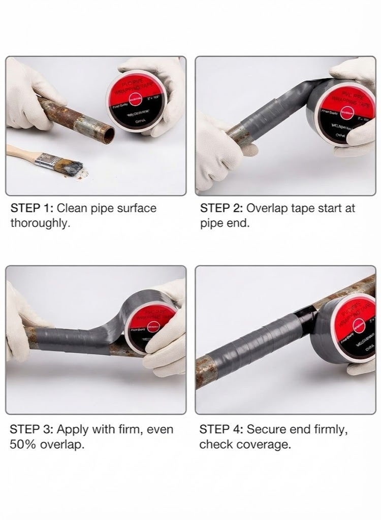 PVC Melodayana PVC Pipe Wrapping Tape, Black - Image 3