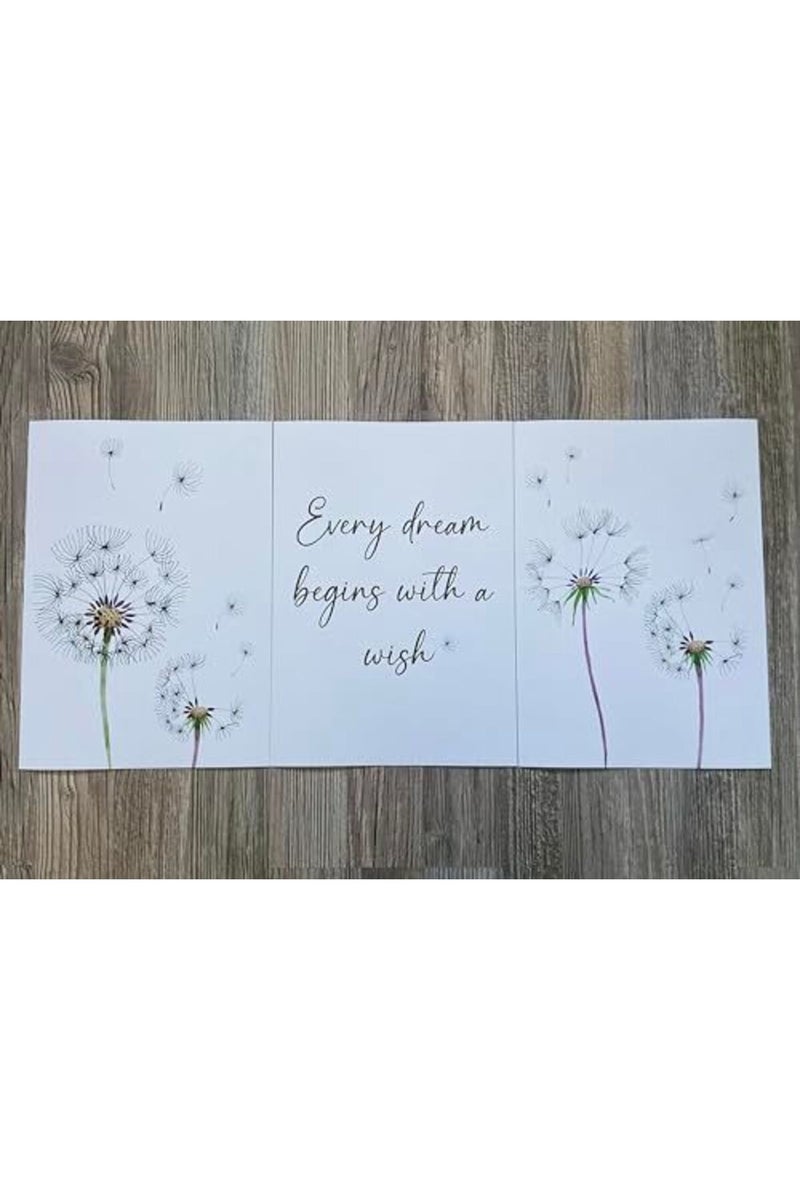 Eviepops Prints Eviepops Dandelion Quote Wall Art Set of 3 - Image 4