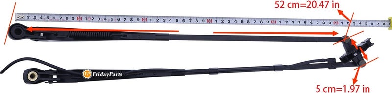 FP FRIDAYPARTS Wiper Arm Blade Kit for CASE Skid Steer Loaders and Compact Track Loaders - Image 2