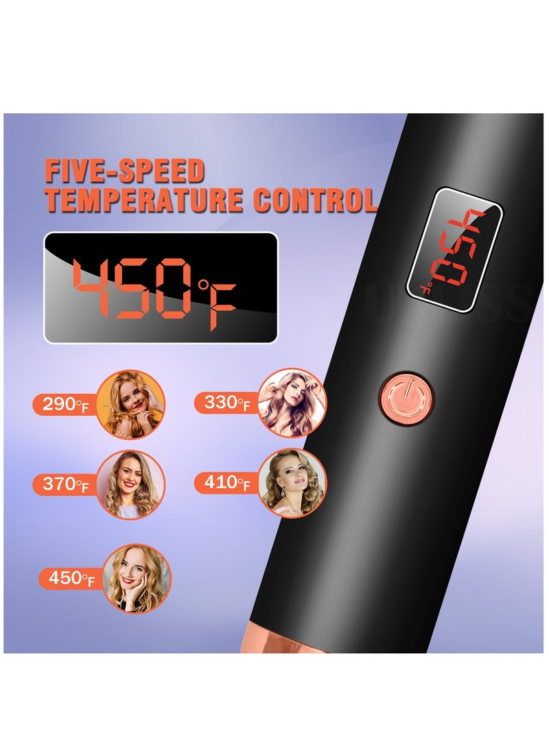 Multifunctional Hot Air Brush Hair Straightener 2 In 1 Portable Hair Dryer Curling Wand Straight Clip