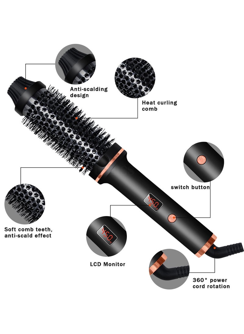 Multifunctional Hot Air Brush Hair Straightener 2 In 1 Portable Hair Dryer Curling Wand Straight Clip