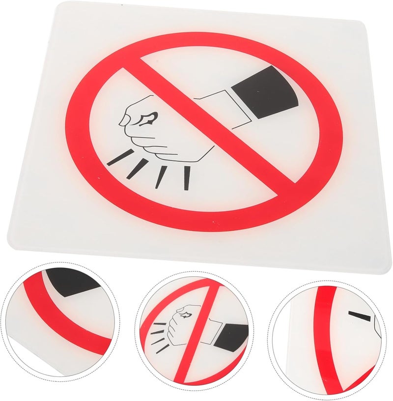 ULTECHNOVO No Knocking Acrylic Warning Sign Stylish Public Indicator for Home Readable Message No Soliciting Reminder for Front Door Design - Image 5