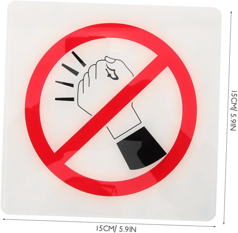 ULTECHNOVO No Knocking Acrylic Warning Sign Stylish Public Indicator for Home Readable Message No Soliciting Reminder for Front Door Design - Image 3