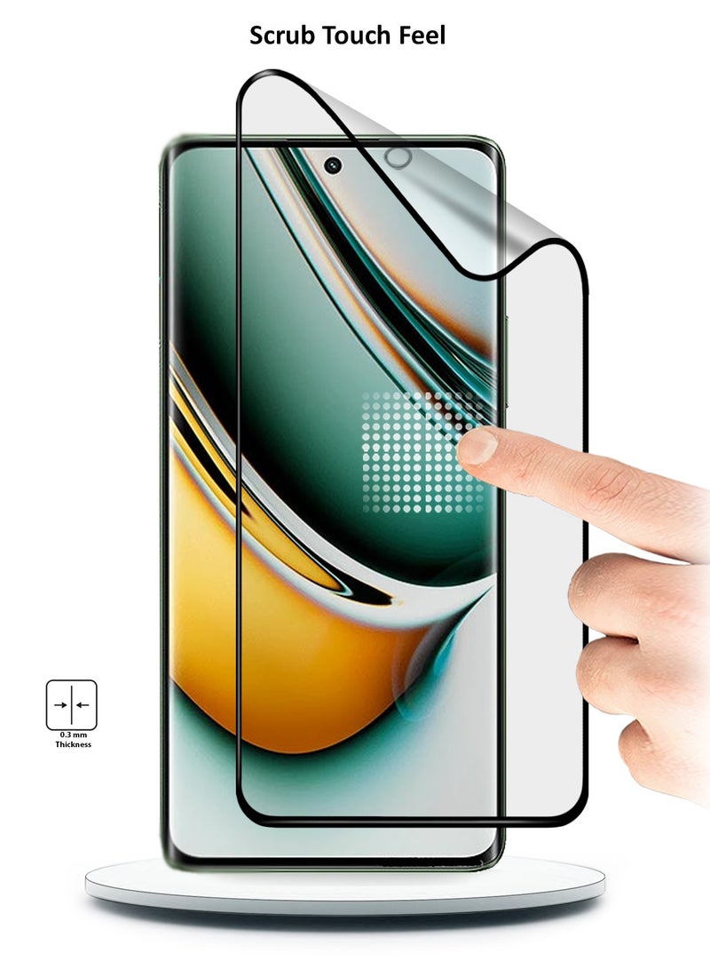 Wtech Realme 11 Pro 5G 2023 / Realme 11 Pro+ 5G 2023 Nano Ceramic Full Glue Full Cover Matte Flexible Screen Protector  (MSCNMN) - Clear/Black - Image 3