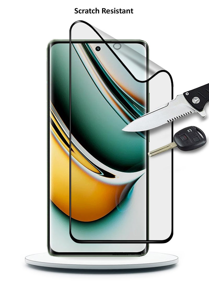 Wtech Realme 11 Pro 5G 2023 / Realme 11 Pro+ 5G 2023 Nano Ceramic Full Glue Full Cover Matte Flexible Screen Protector  (MSCNMN) - Clear/Black - Image 5