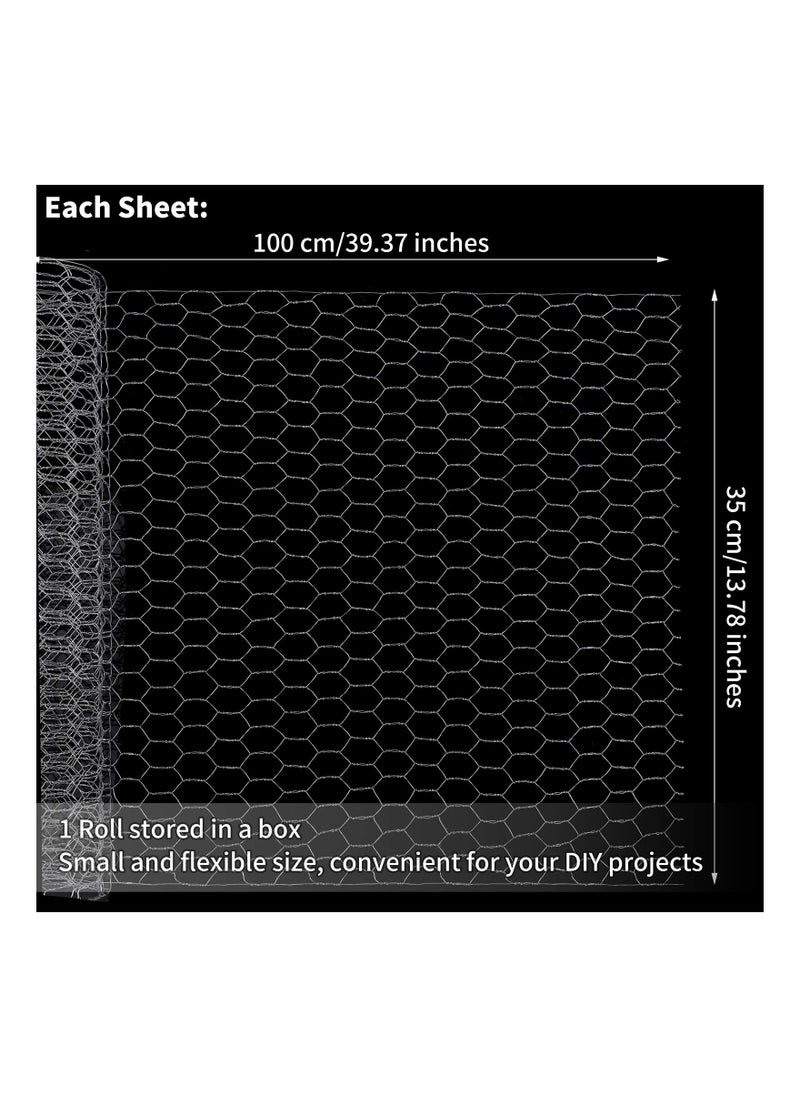KASTWAVE - Garden Poultry Chicken Wire Netting Galvanized Animal Fence Barrier Hexagonal Wire Mesh Netting for Craft Projects Home Use and Gardening 13.7 x 39.3 Inches - Image 1