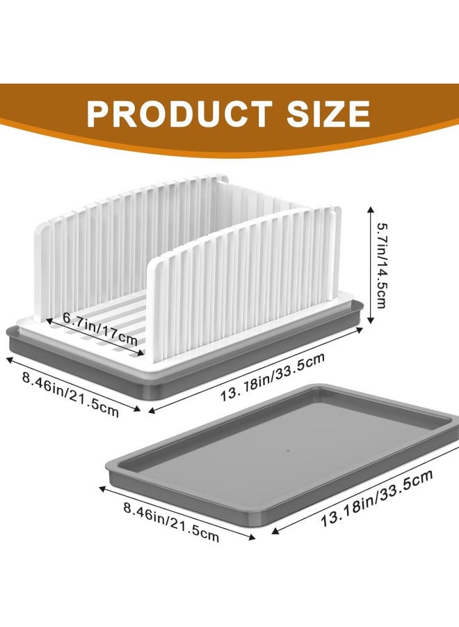 Bread Slicer Commercial Baking Toast Slicer Bread Crumb Storage Plate Bread Slicing Cutting Board-Color:White (18 A Box) - Image 1