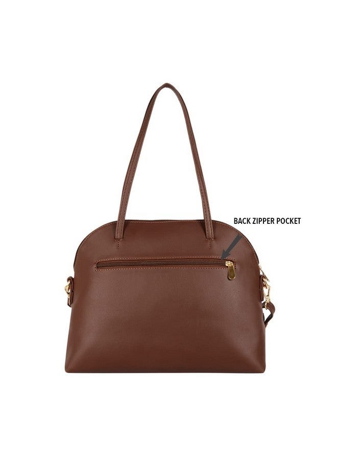 Baggit Womens Lxe Zipzap Bowling Bag- Brown - Image 4